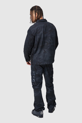 General Distress Cargo Pant - Black Camo