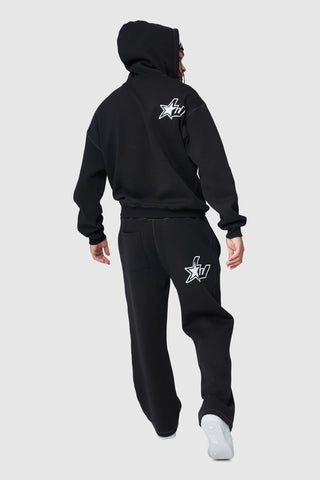 LW STAR HOOD - BLACK