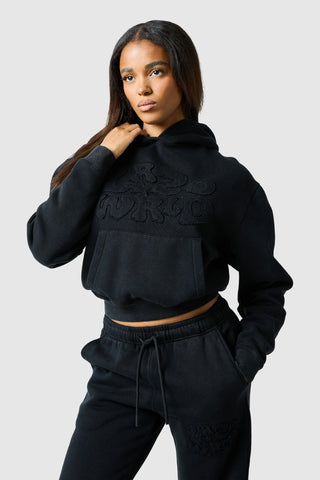 Capuche à appliqué Lrzo Wrld pour femme - Noir