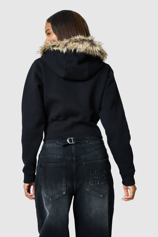 Capuche Yasmin pour femme - Noir