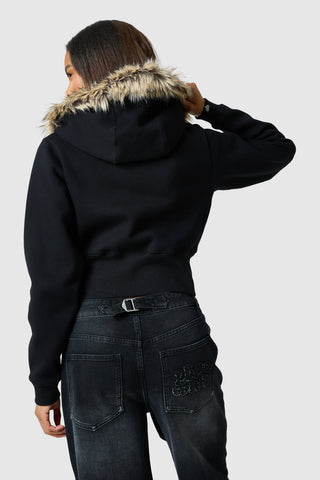 Capuche Yasmin pour femme - Noir