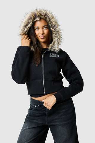 Capuche Yasmin pour femme - Noir