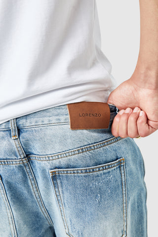 Ravi Jean - Délavage bleu clair