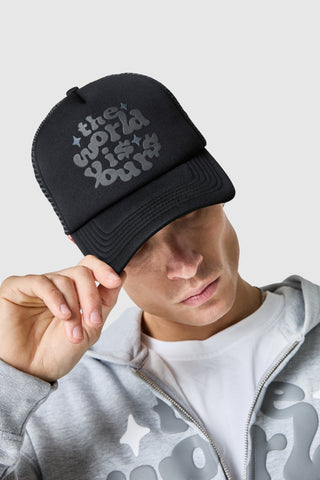 Casquette Trucker « World Is Yours » - Noire