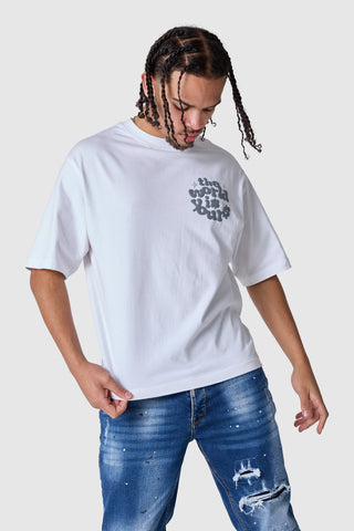 T-shirt « Le monde est à toi » 2.0 – Blanc