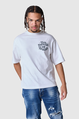 T-shirt « Le monde est à toi » 2.0 – Blanc