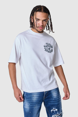 T-shirt « Le monde est à toi » 2.0 – Blanc