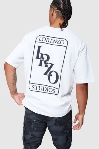 Lrzo Badge Tee - White