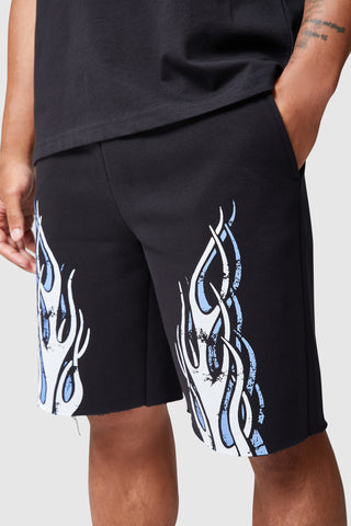 FLAMES SHORT - BLACK