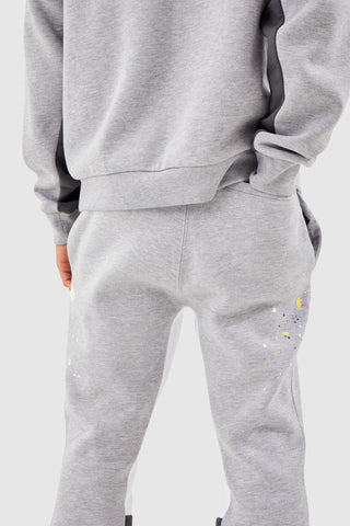 Paint Smear Flared Jogger - Grey