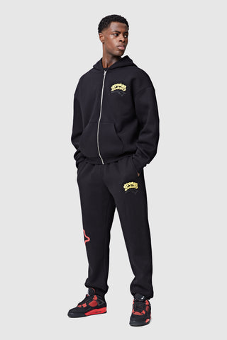 Dream Acdmy Zip Hood - Black/Yellow/Red