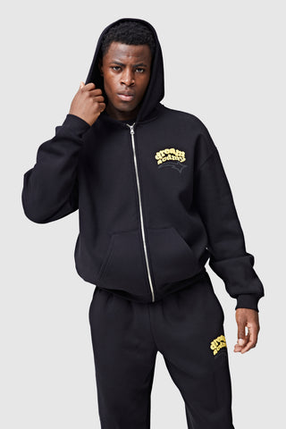 Dream Acdmy Zip Hood - Black/Yellow/Red